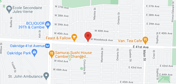 map of 187 W 41ST AVENUE